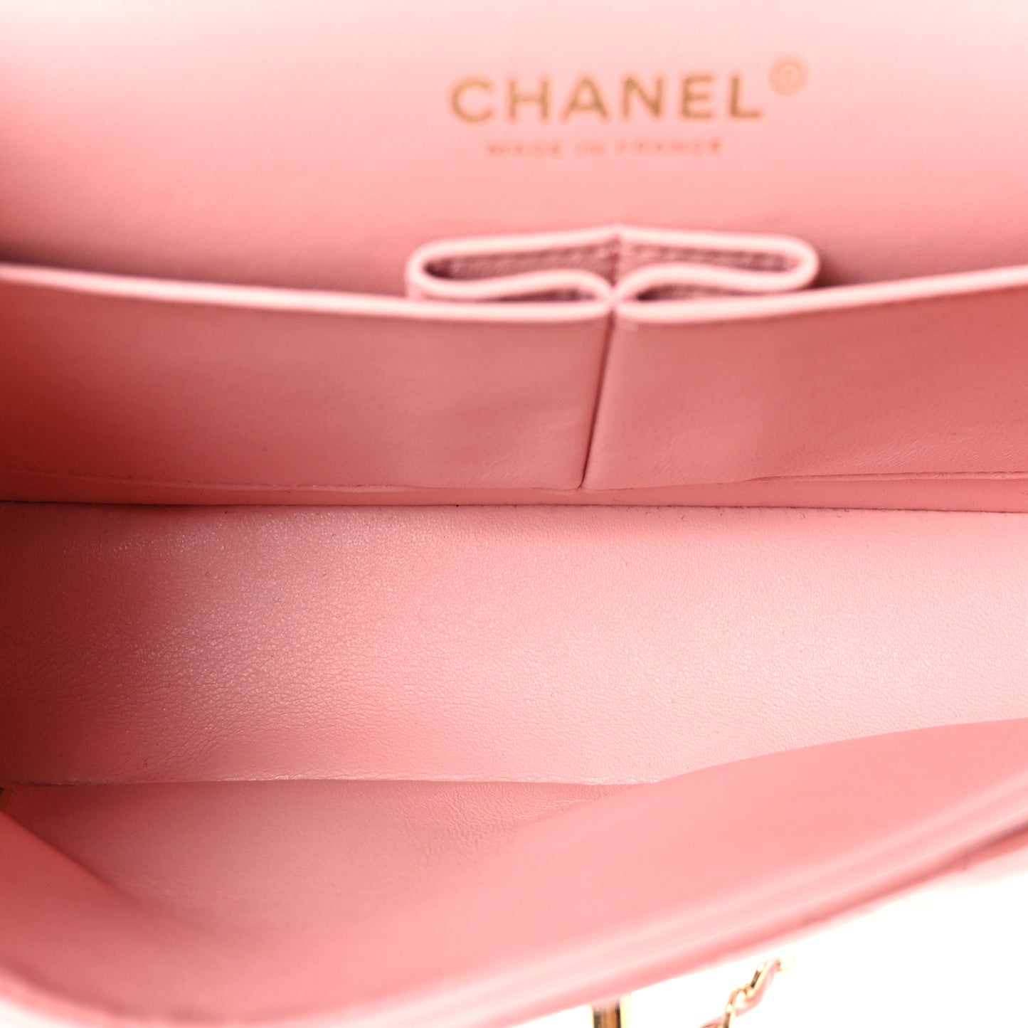 Lambskin Quilted Medium Double Flap Pink