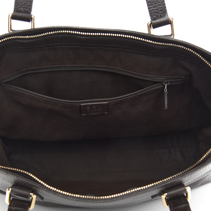 Gucci Calfskin Large Bamboo Tassel Top Handle Tote Brown 5 of 15