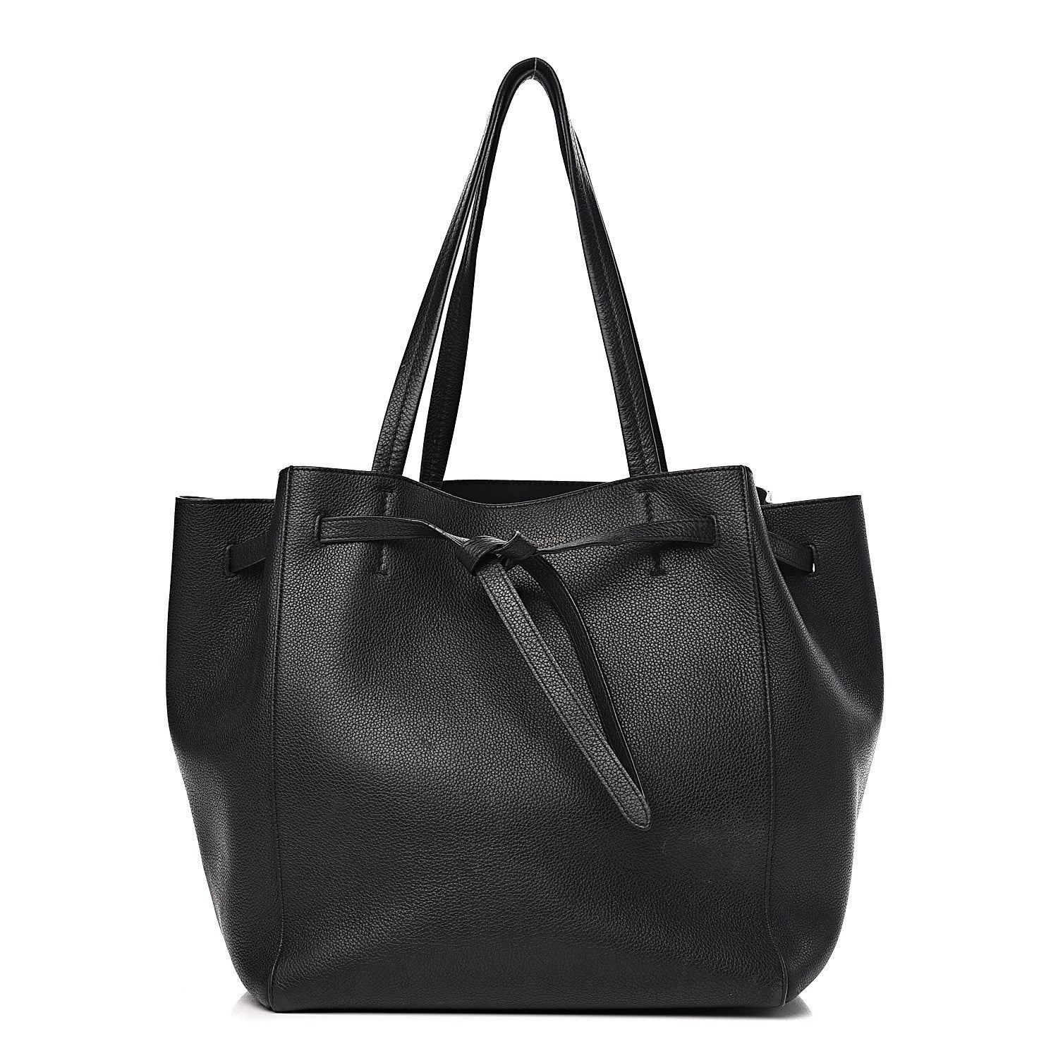 Celine Soft Grained Calfskin Small Belt Cabas Phantom Black 1 of 14