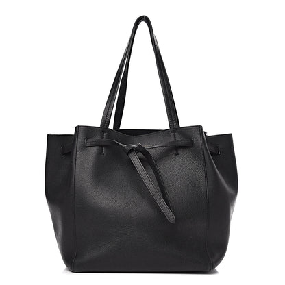 Celine Soft Grained Calfskin Small Belt Cabas Phantom Black 1 of 14