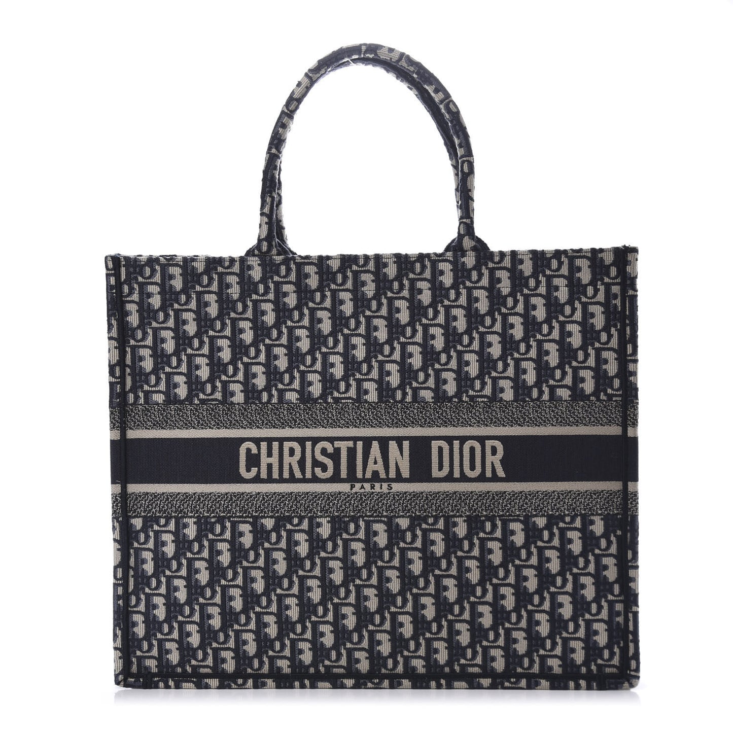 Oblique Book Tote Blue Multicolor