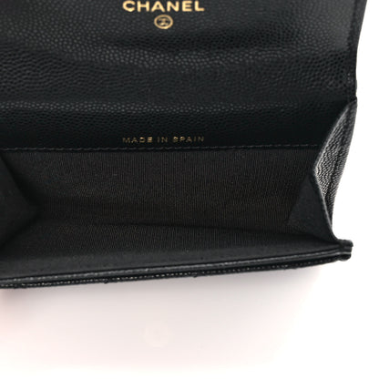 Chanel Caviar Quilted Boy Flap Card Holder Black 5 of 7