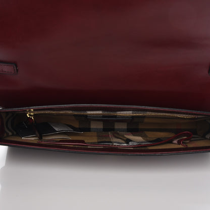 Burberry Bridle Calfskin Katherine Crossbody Clutch Red Claret 5 of 8
