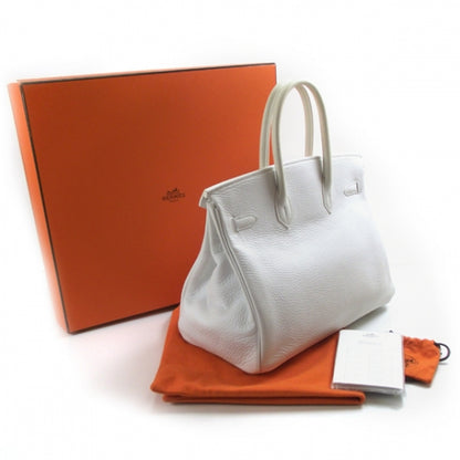Hermes Taurillon Clemence Birkin 35 White 3 of 12