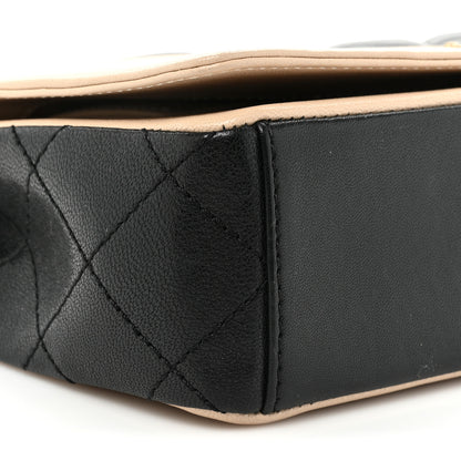 Chanel Sheepskin Quilted Small Vintage Mademoiselle Flap Beige Black 8 of 19