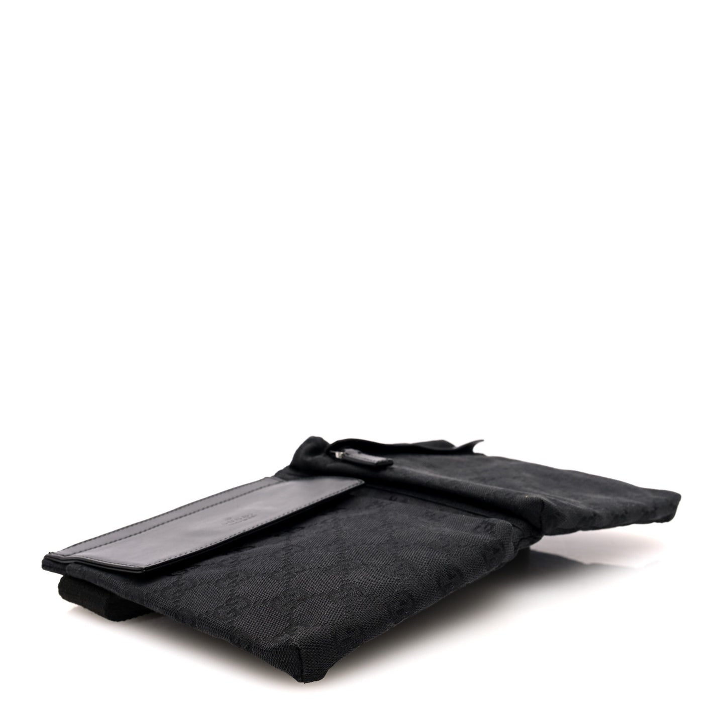 GG Monogram Double Pocket Belt Bag Black