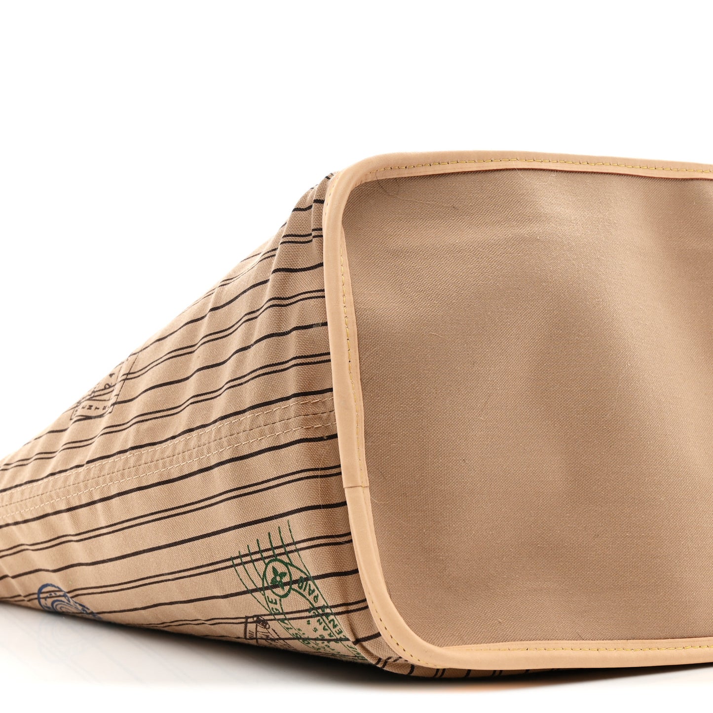 Monogram Stamped Inside Out Neverfull Bandouliere GM Beige
