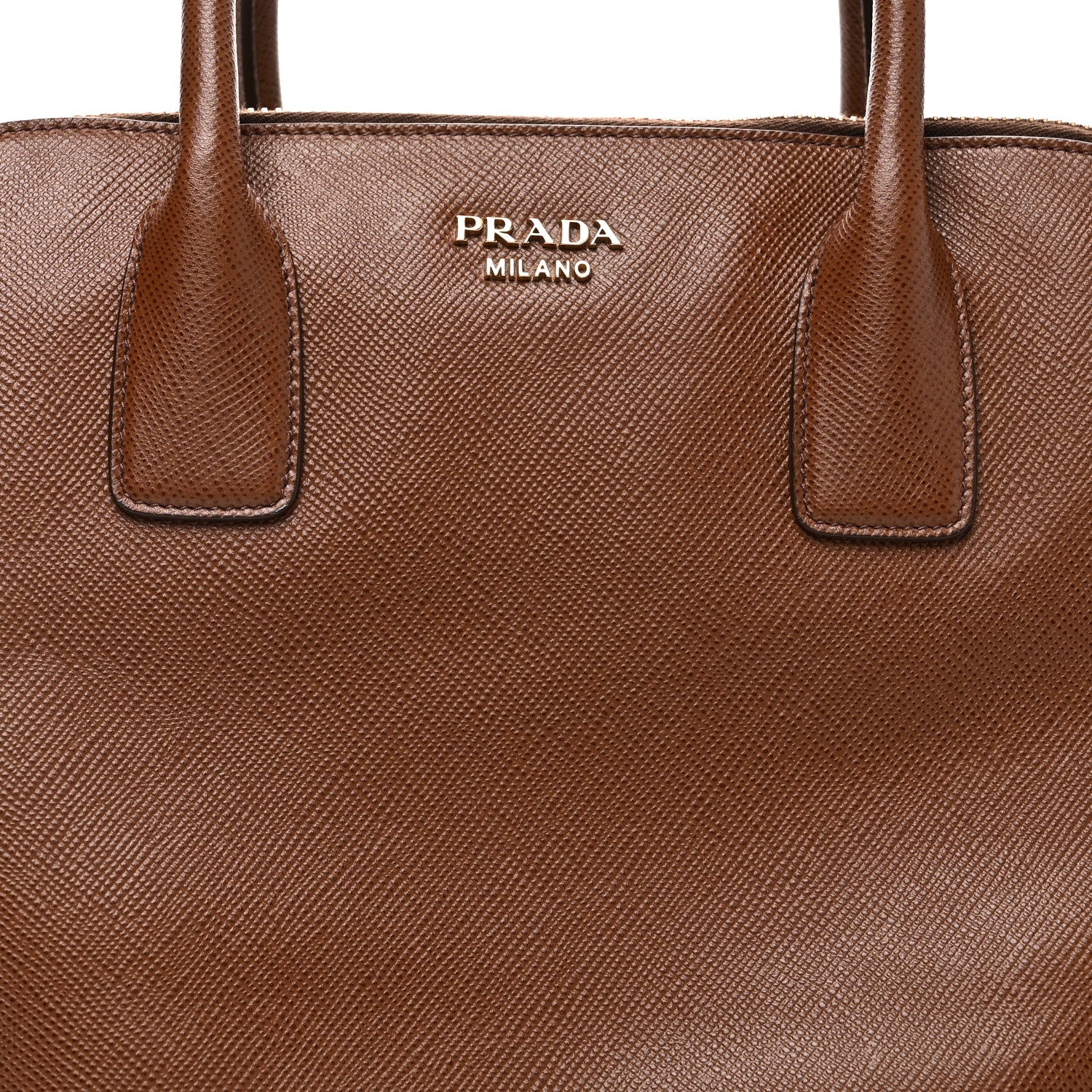 Prada Saffiano Cuir Top Handle Dome Tote Palissandro 7 of 9