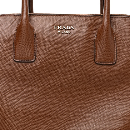 Prada Saffiano Cuir Top Handle Dome Tote Palissandro 7 of 9