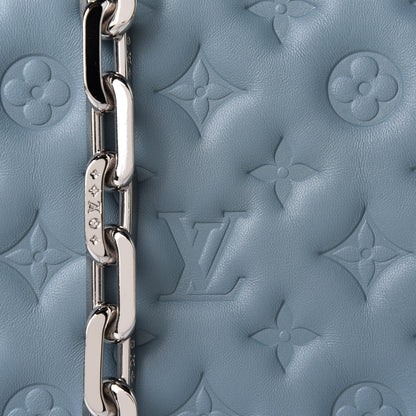 Louis Vuitton Lambskin Embossed Monogram Coussin PM Blue Glacier 14 of 16