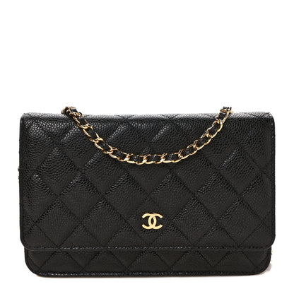 Chanel Caviar Quilted Wallet on Chain WOC Black 1 of 10