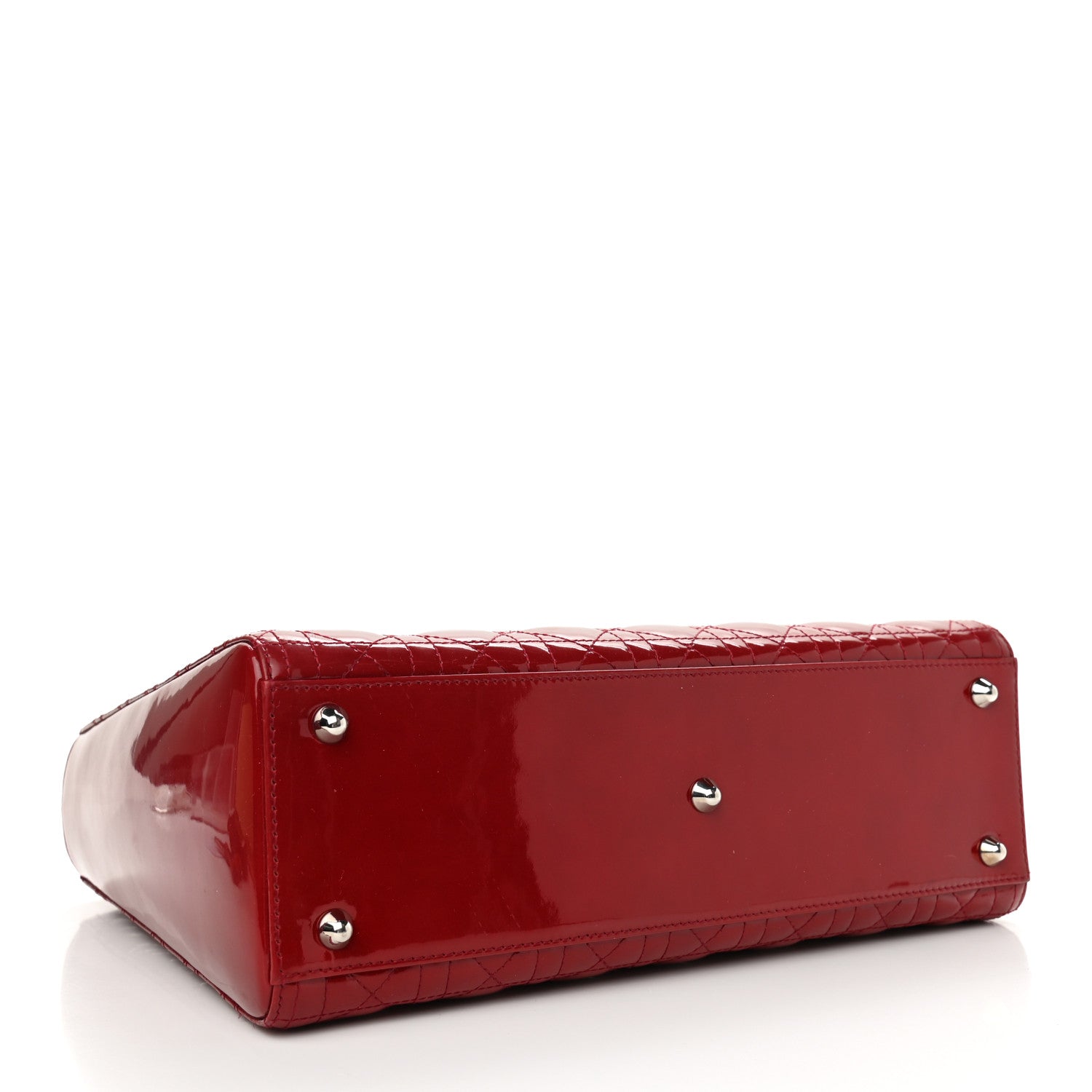 Christian Dior Patent Cannage Large Lady Dior Red 4 of 11