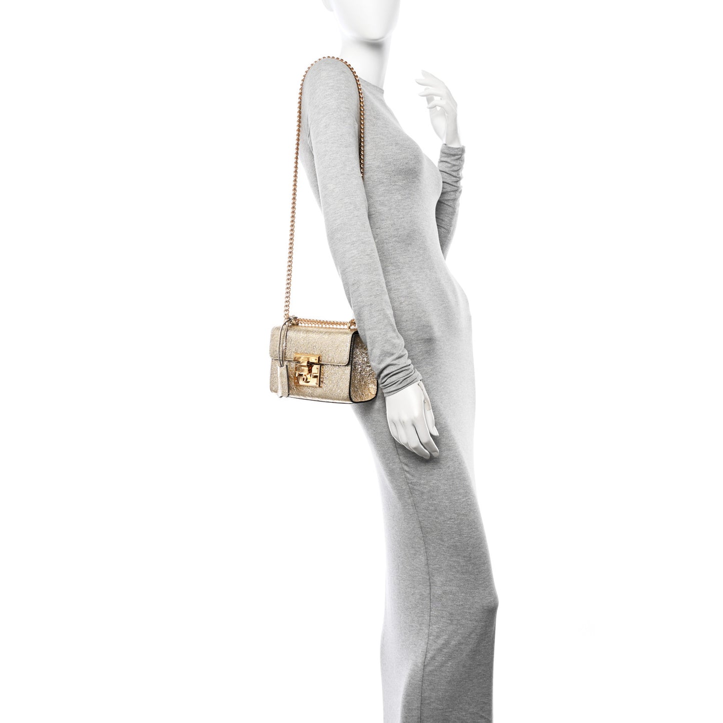 Galassia Small Padlock Shoulder Bag Platino