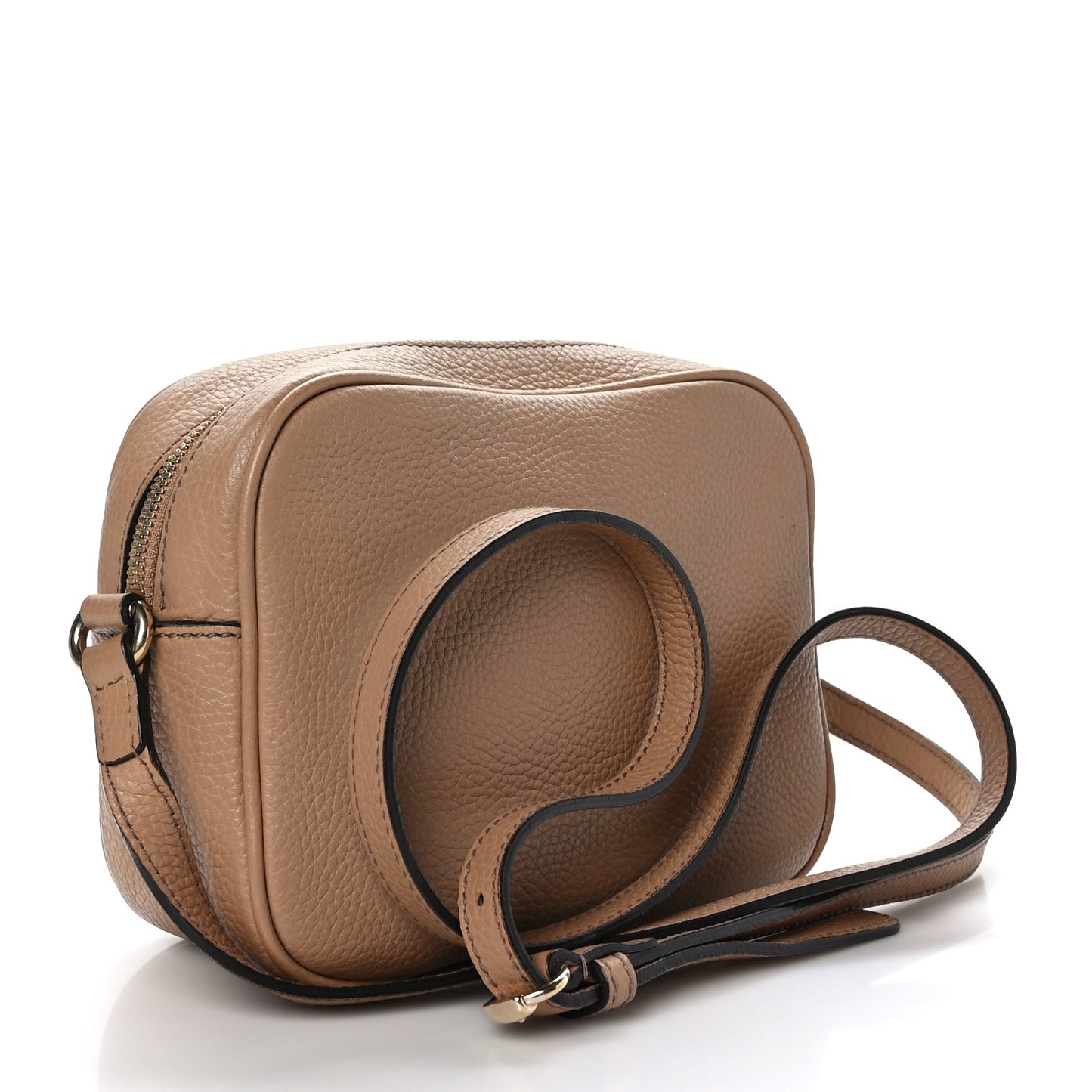 Pebbled Calfskin Small Soho Disco Bag Camelia