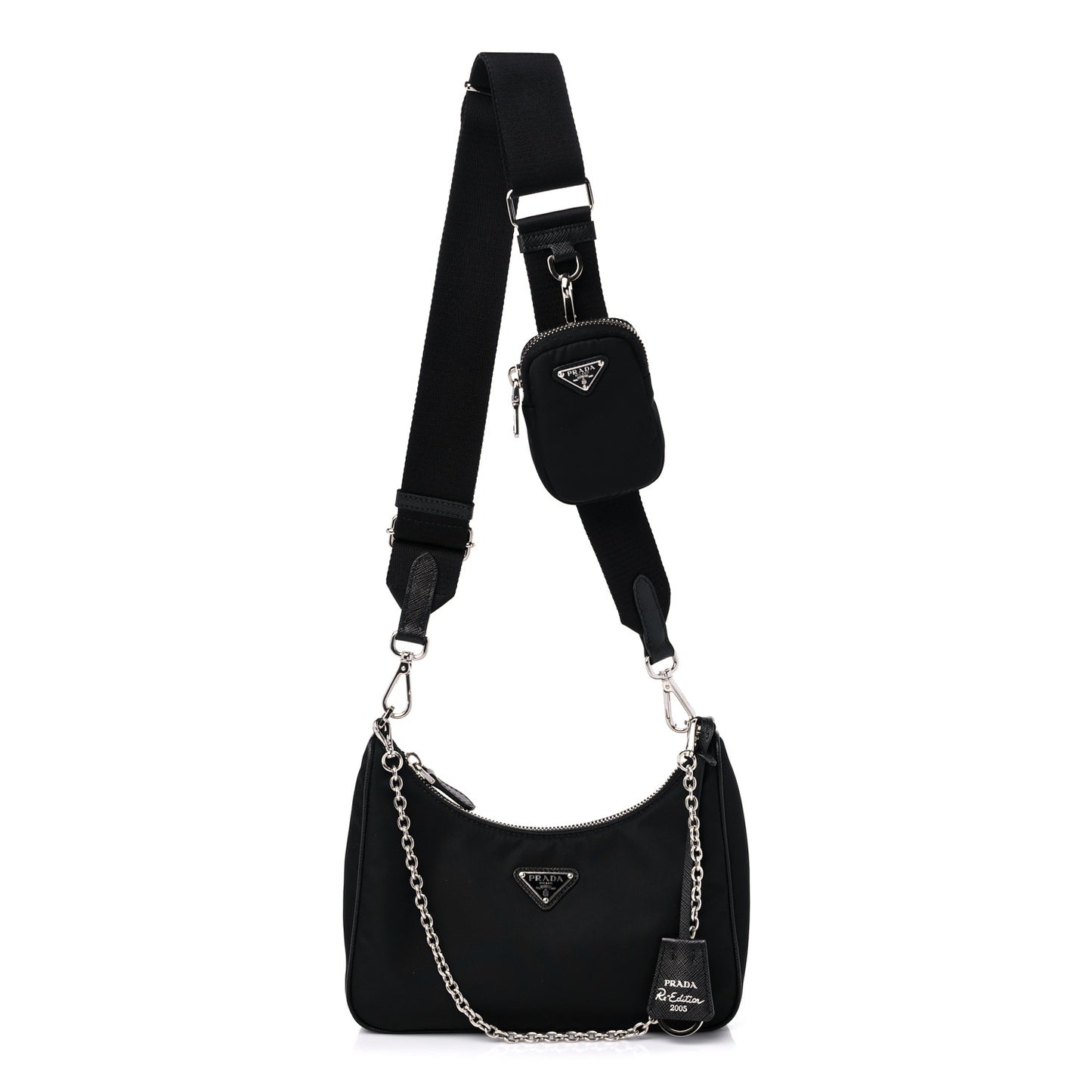 Nylon Re-Edition 2005 Shoulder Bag Black
