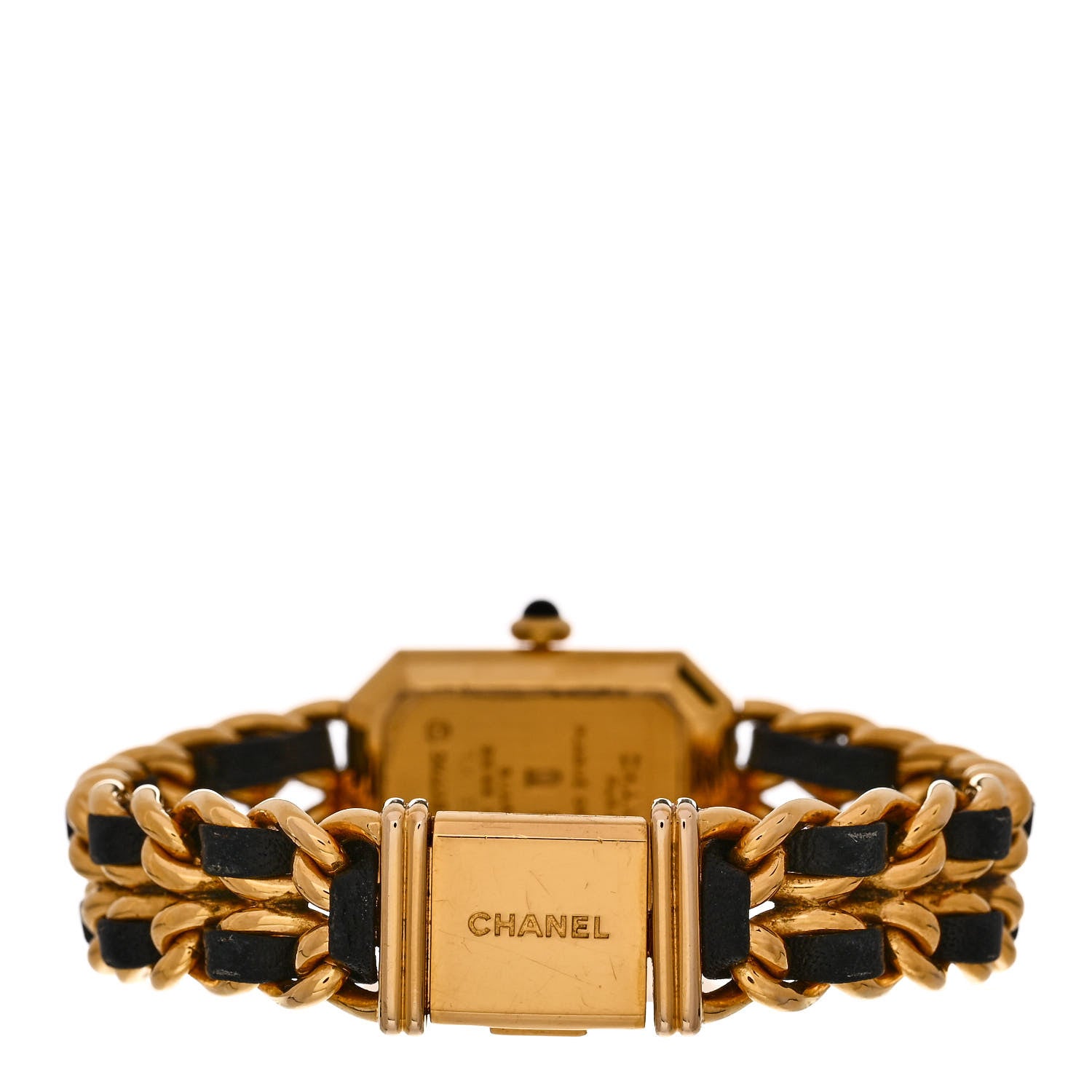Chanel Stainless Steel Lambskin 20mm Chain Premiere Quartz Watch Gold M 3 of 4