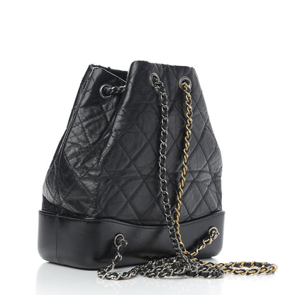 Chanel Aged Calfskin Quilted Small Gabrielle Backpack Black 2 of 10