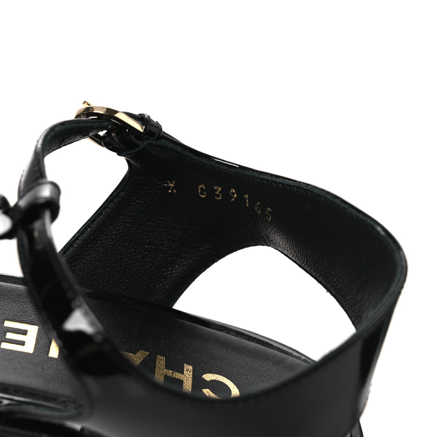 Chanel Patent Calfskin Camellia Thong Sandals 37 Black White 10 of 14