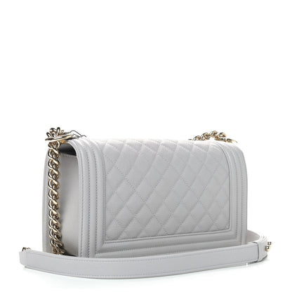 Chanel Caviar Quilted Medium Boy Flap Grey 2 of 4