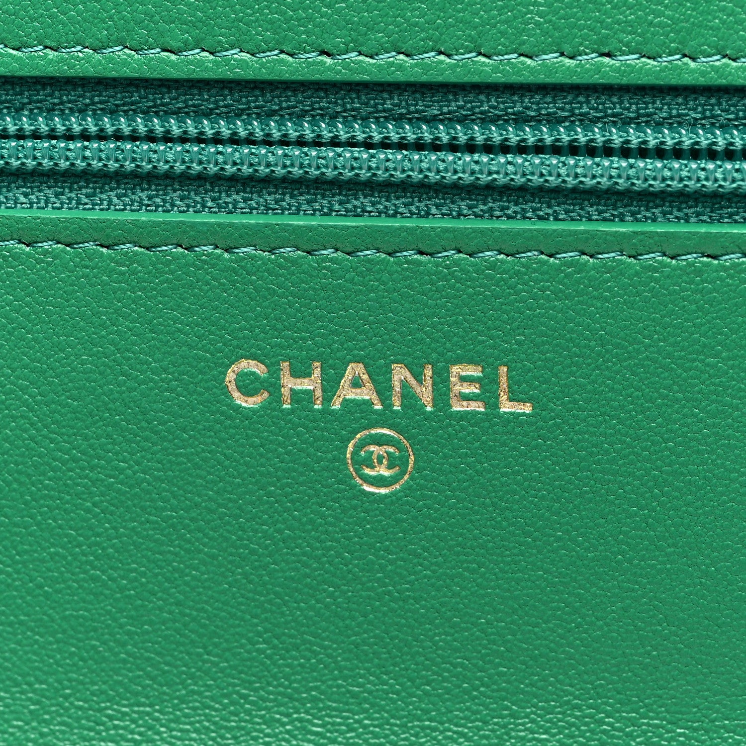 Chanel Lambskin Quilted Chanel 19 Wallet On Chain WOC Green 6 of 10