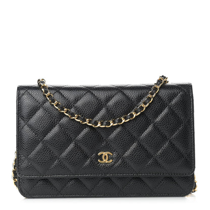 Chanel Caviar Quilted Wallet On Chain WOC Black 1 of 13
