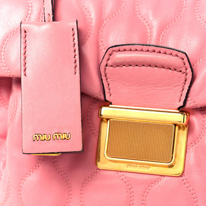 Miu Miu Nappa Padded Top Handle Bag Geranio 10 of 14