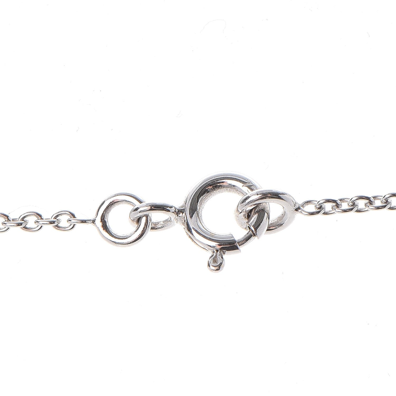 Hermes 18K White Gold Diamond Birkin Amulette Pendant Necklace 5 of 6