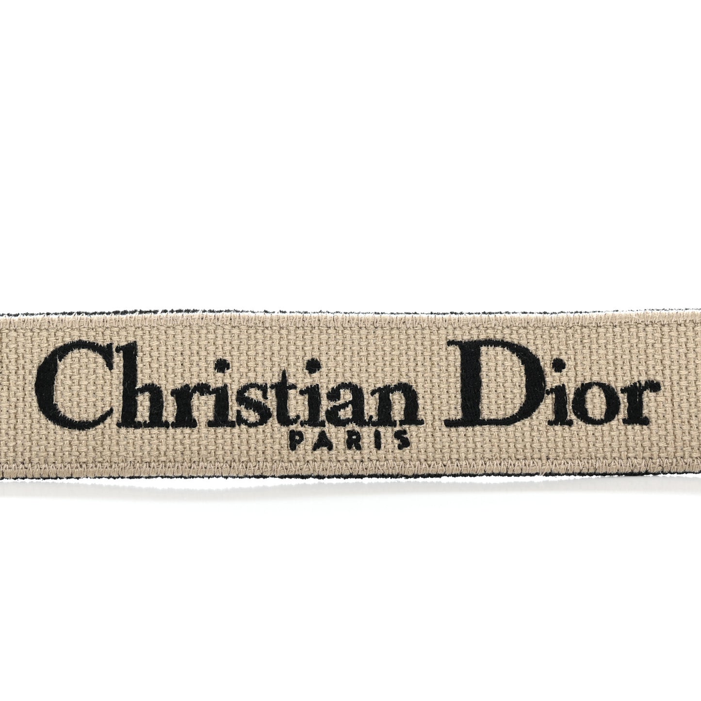 Canvas Embroidered Shoulder Strap Black