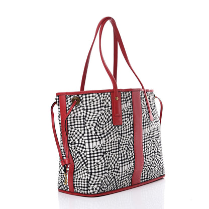 MCM Visetos Medium Liz Reversible Shopper Tote Ruby Red 5 of 19