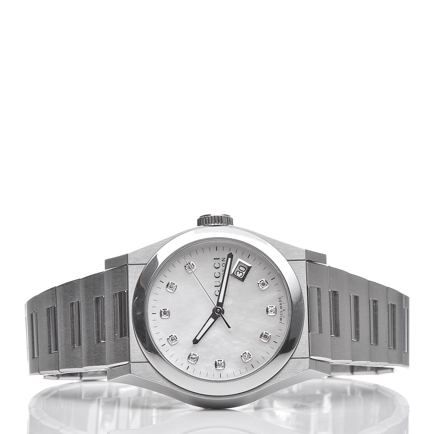 Stainless Steel Diamond Mother of Pearl 36mm Pantheon Quartz Watch