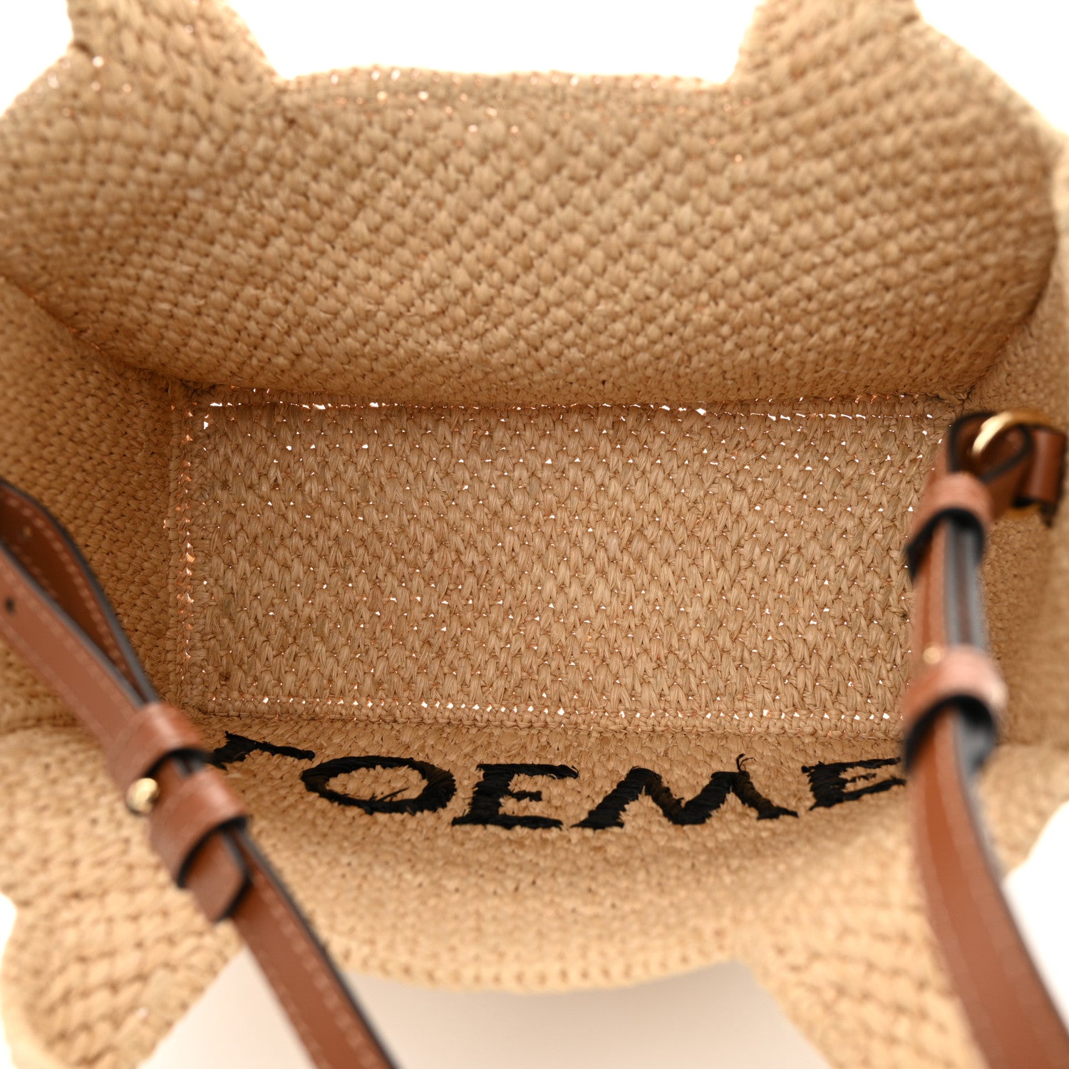 Loewe Raffia Paula's Ibiza Small Font Tote Natural Tan 5 of 13
