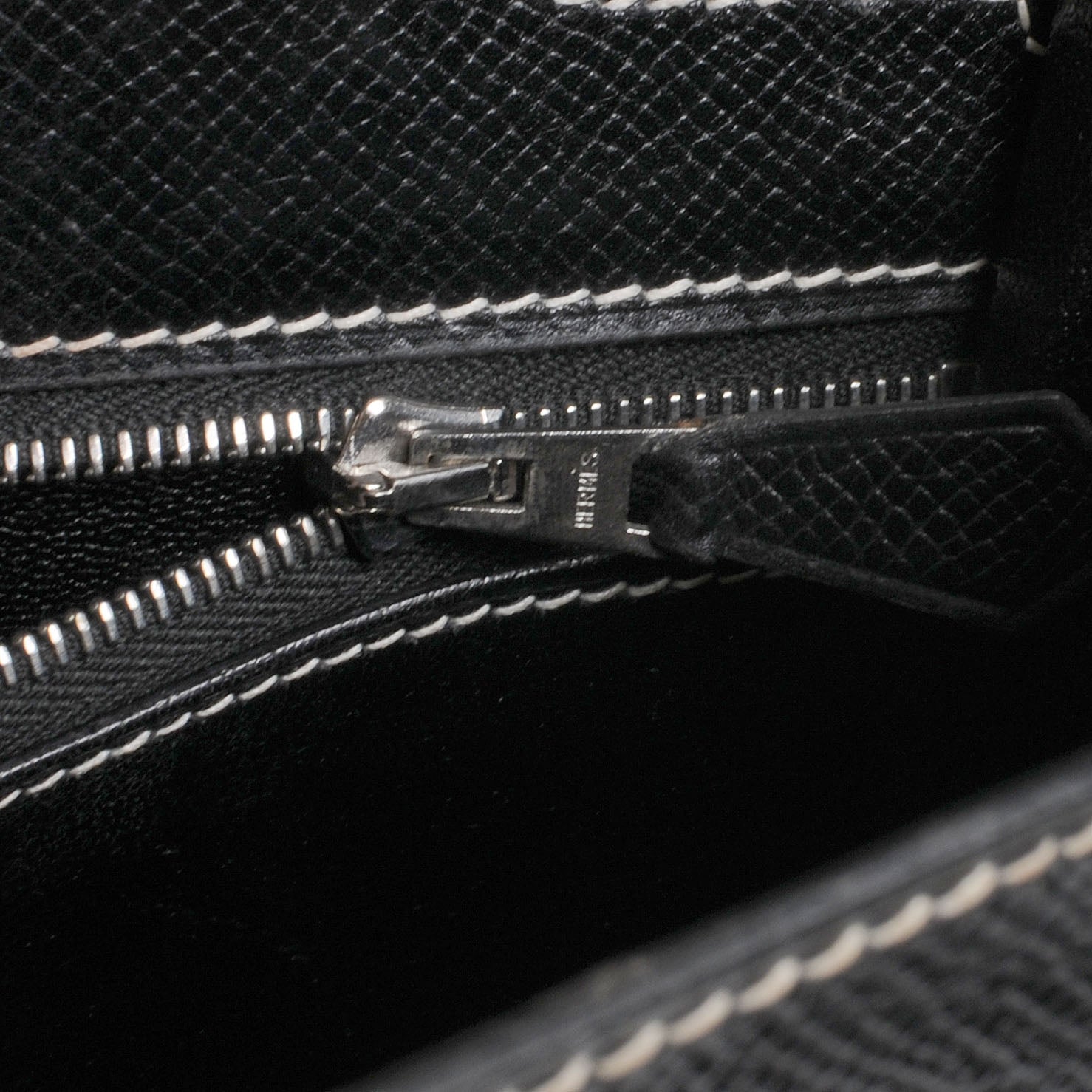 Hermes Veau Grain Lisse Kelly Sellier 32 Black 7 of 10