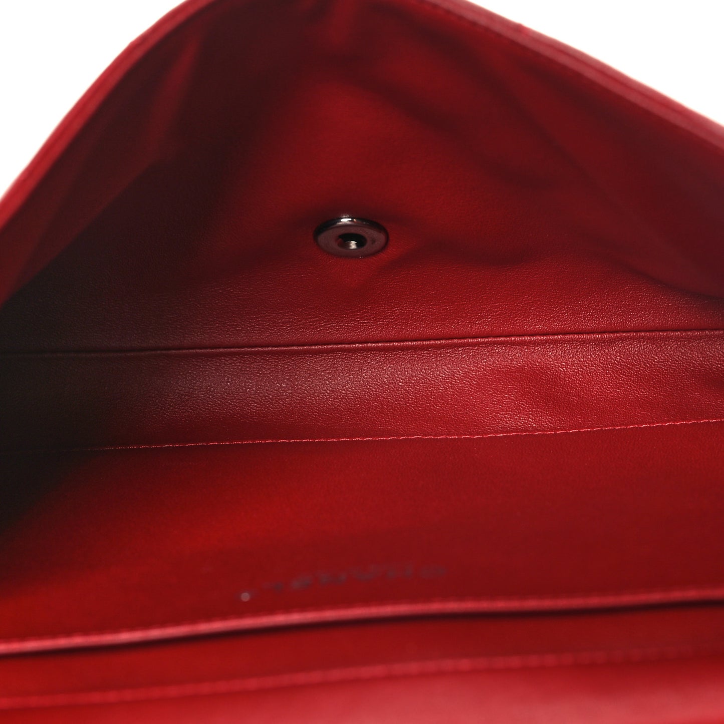 Lambskin Quilted Clutch With Chain Flap Red