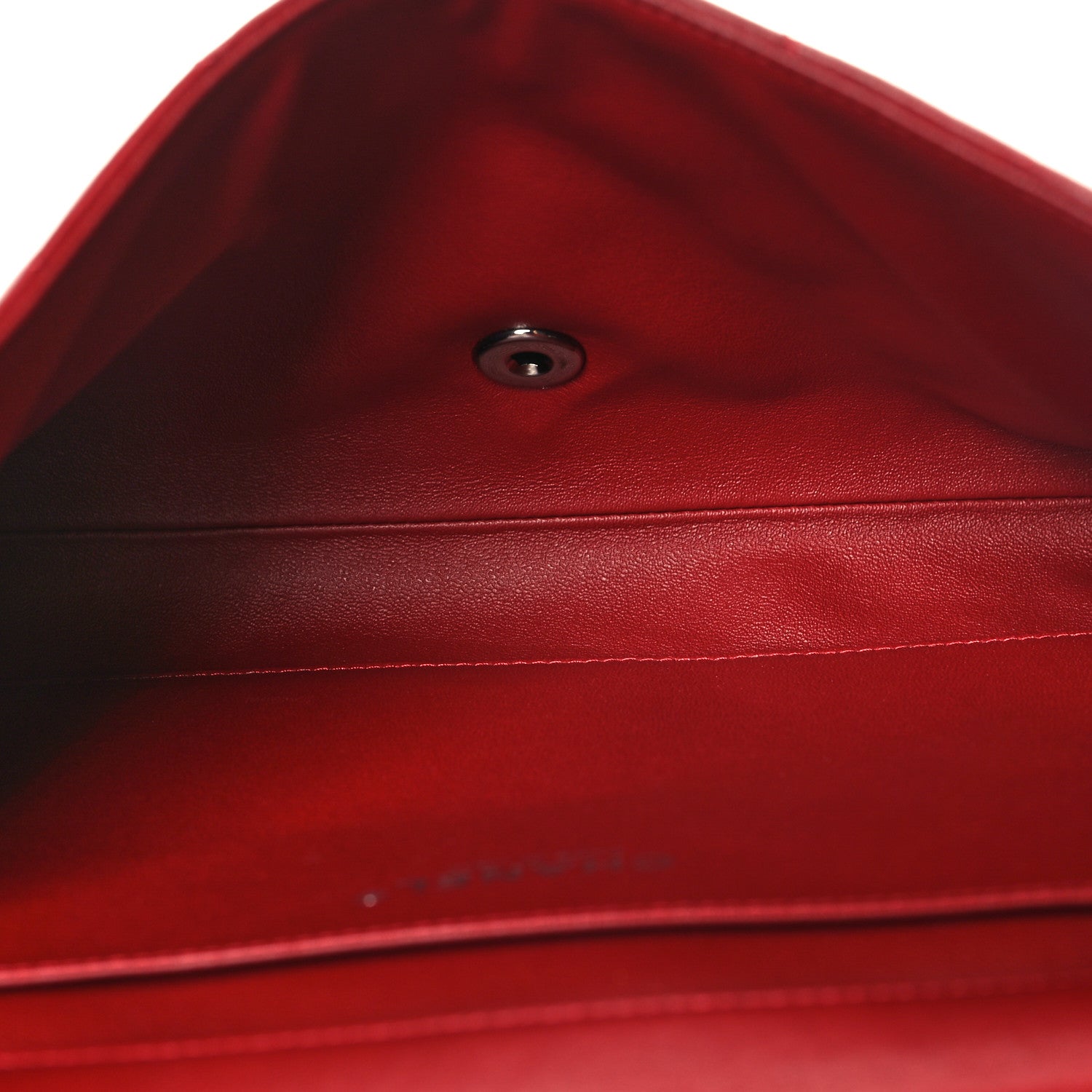 Chanel Lambskin Quilted Clutch With Chain Flap Red 5 of 11