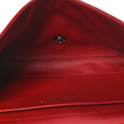 Chanel Lambskin Quilted Clutch With Chain Flap Red 5 of 11