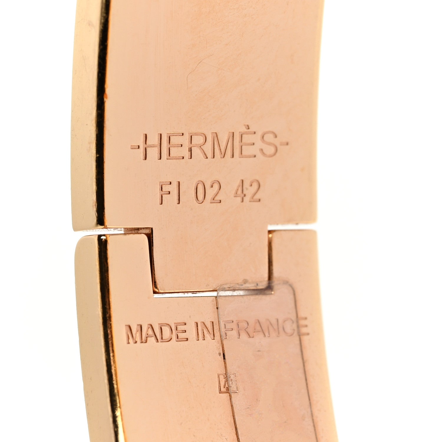 Hermes Enamel Narrow Clic Clac H Bracelet PM Chataigne 4 of 5