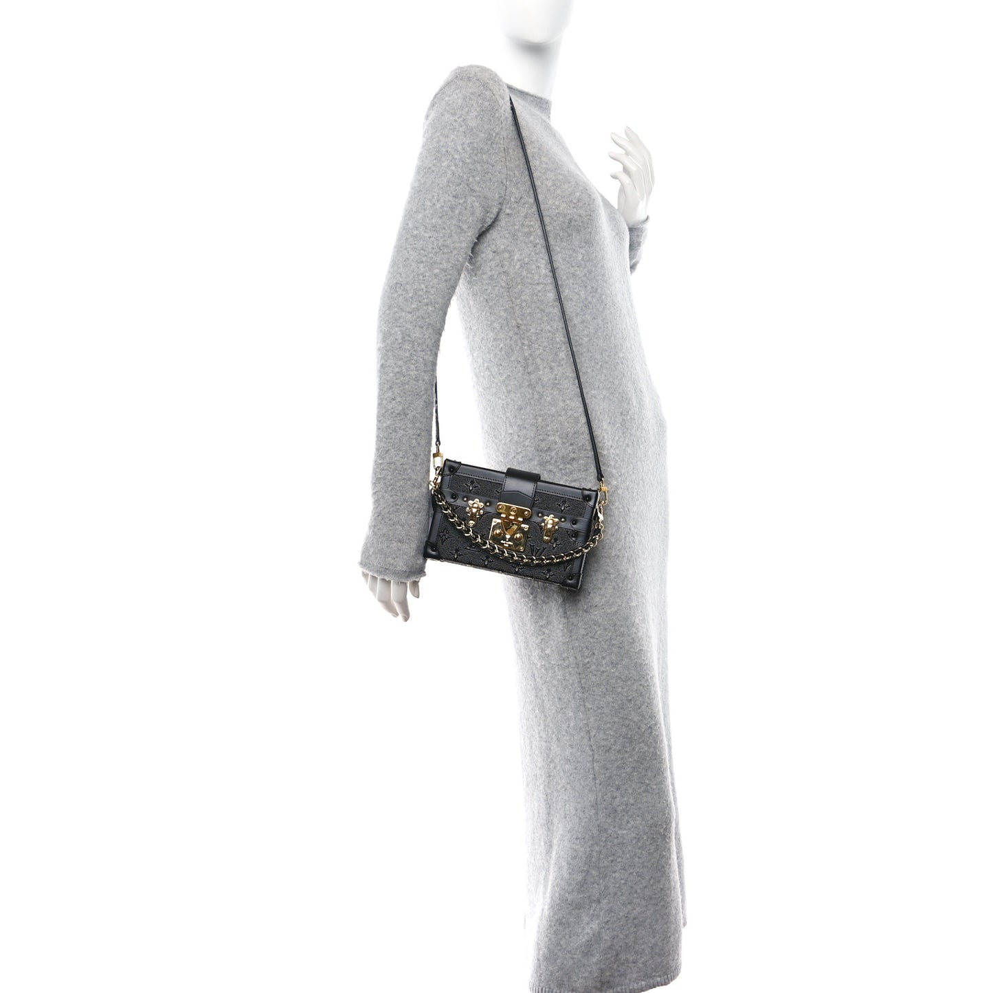 Midnight Canvas Petite Malle Black