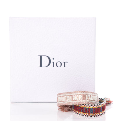 Christian Dior Woven Cotton J'Adior Friendship Bracelet Set Blue Nude 4 of 4