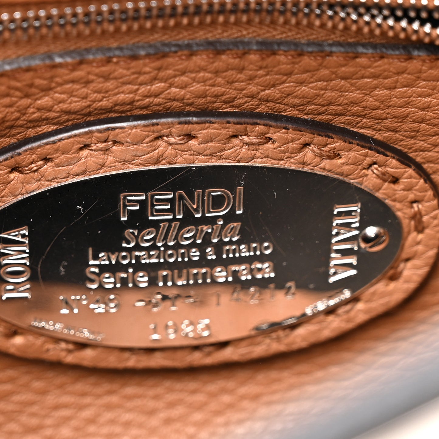 Cuoio Romano Selleria Bi-Color Mini Peekaboo Iconic Satchel Black Mou