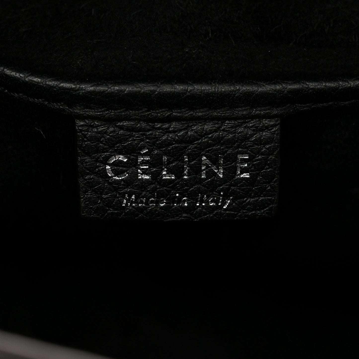 Drummed Calfskin Nano Luggage Black