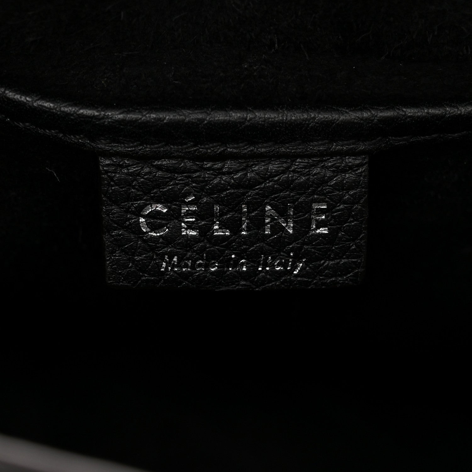Celine Drummed Calfskin Nano Luggage Black 6 of 9