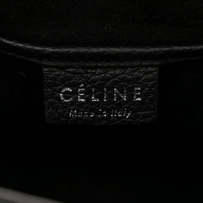 Celine Drummed Calfskin Nano Luggage Black 6 of 9