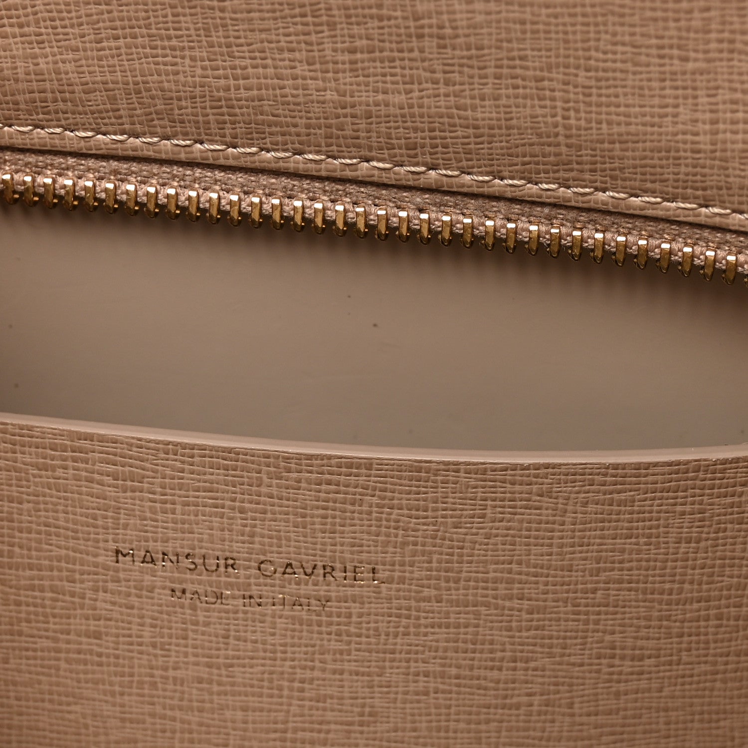 Mansur Gavriel Saffiano Small Zip Tote Beige 6 of 9