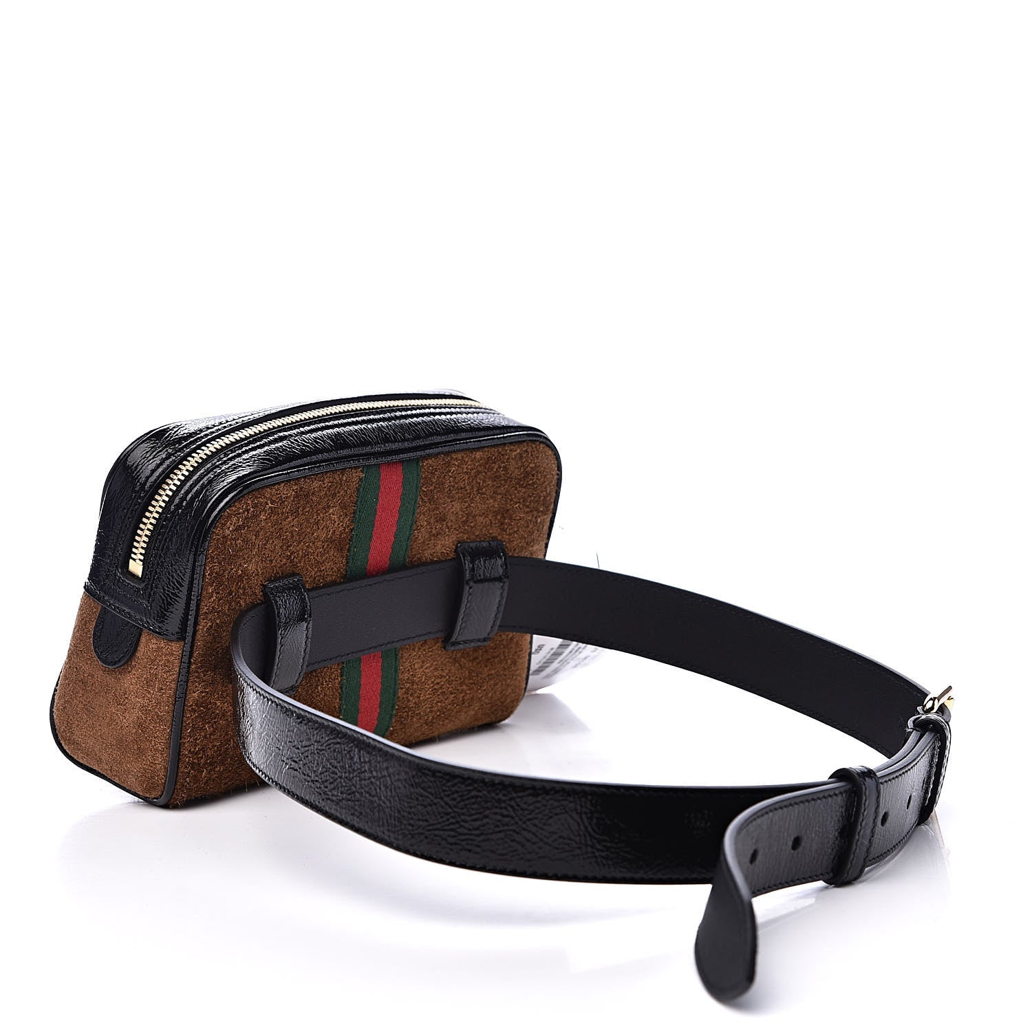 Gucci Suede Small Ophidia Belt Bag 85 34 Brown 3 of 10