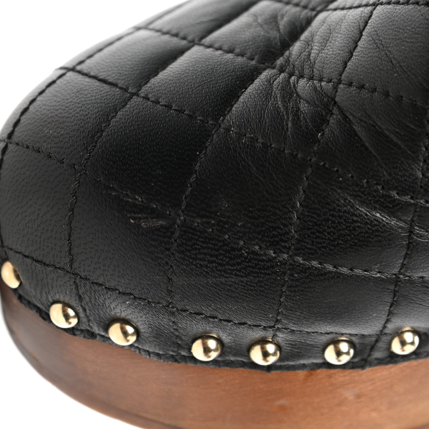 Chanel Lambskin Quilted Chain Clog Mules 38 Black 9 of 15