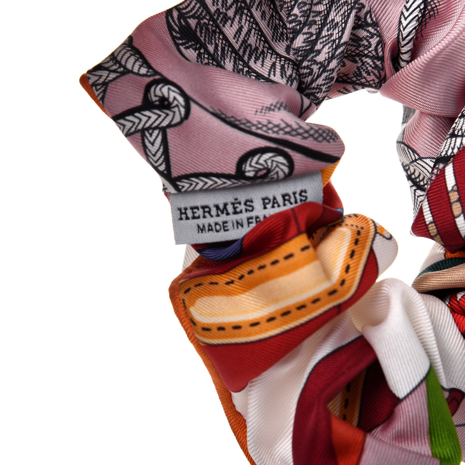 Hermes Silk Claudia Scrunchie Multicolore 4 of 5