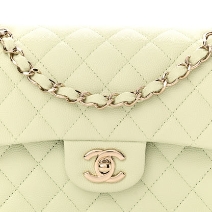 Chanel Caviar Quilted Small Double Flap Light Green 8 of 11