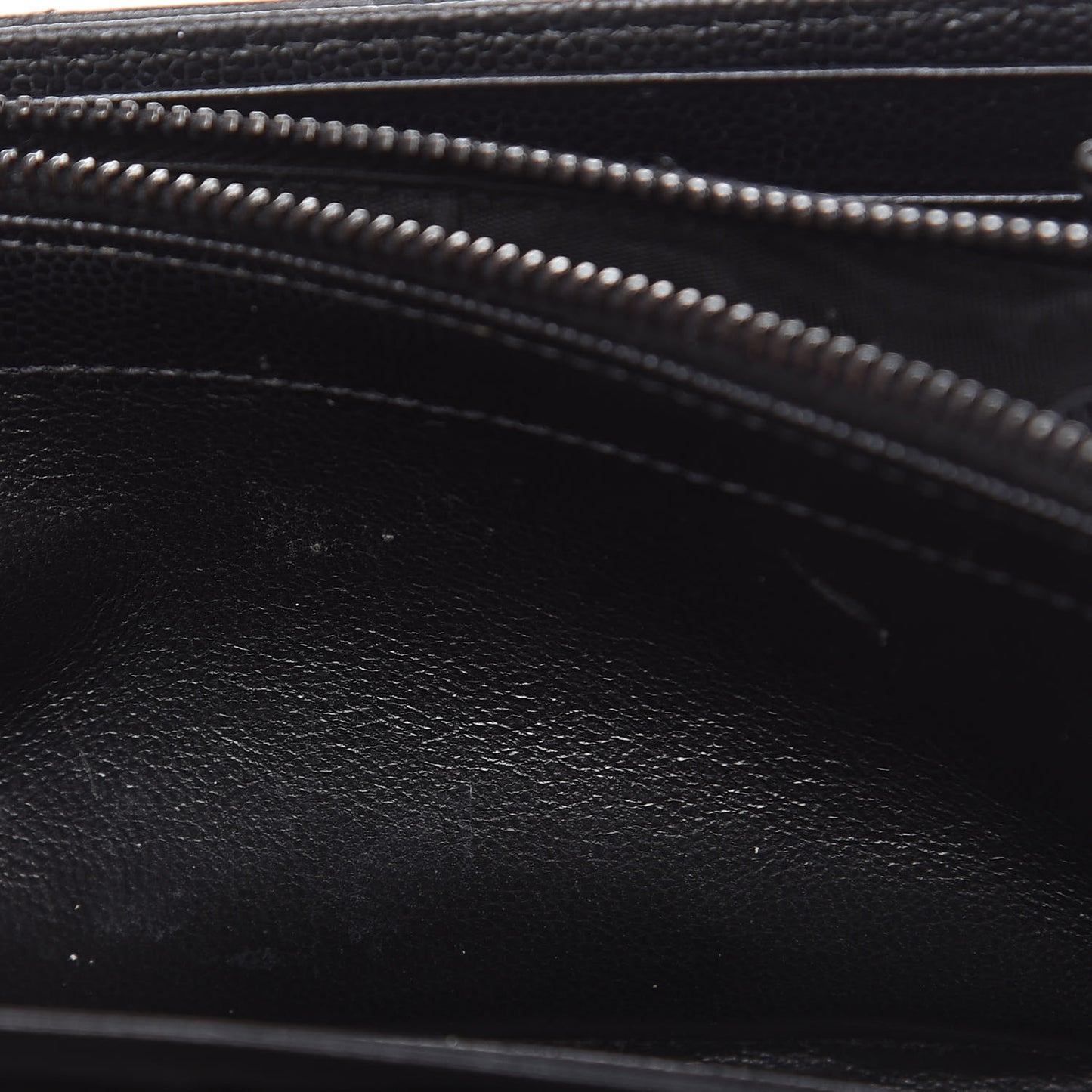 Grain De Poudre Matelasse Chevron Monogram Flap Wallet Black