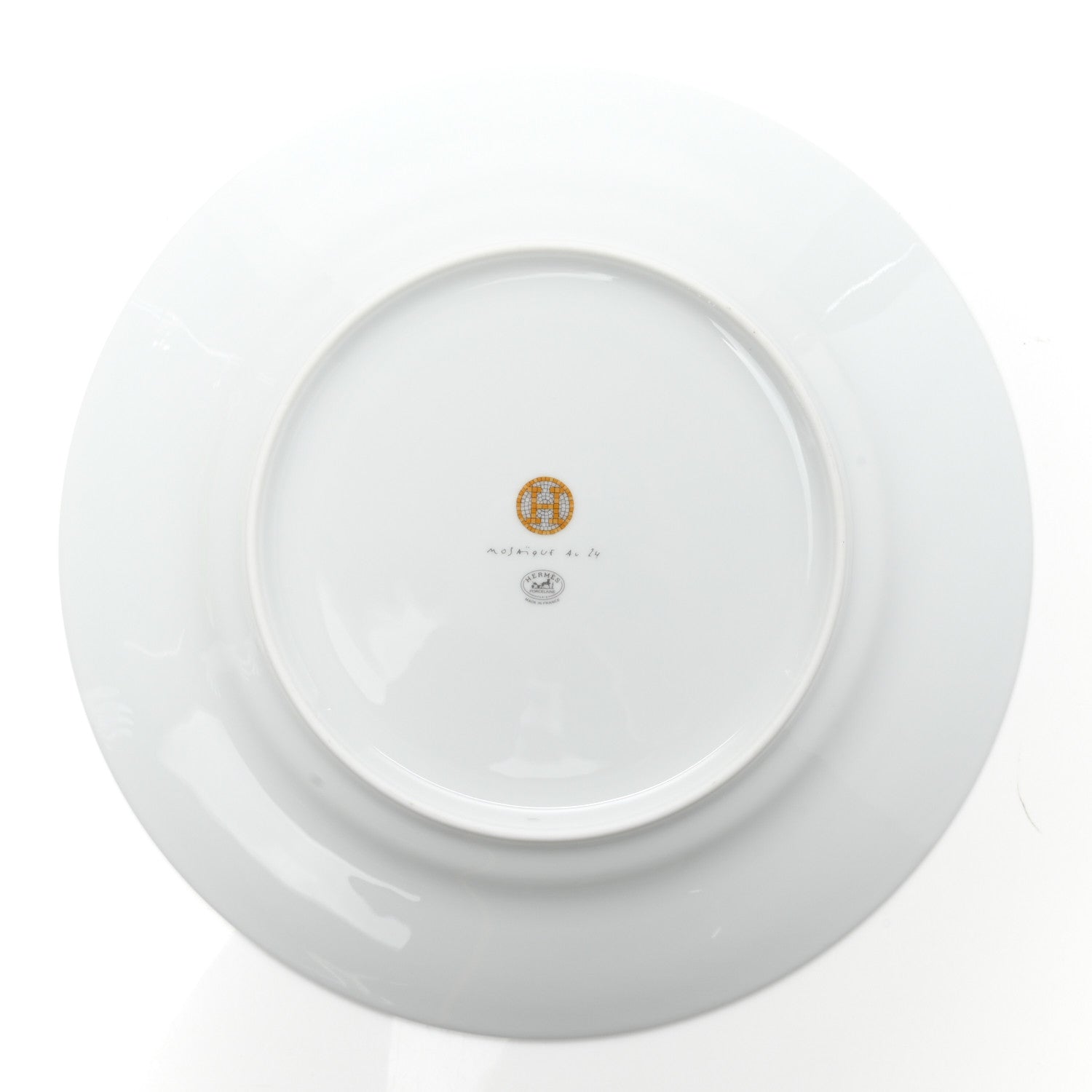 Hermes Porcelain Mosaique Au 24 Gold Dinner Plate Set of 2 4 of 10