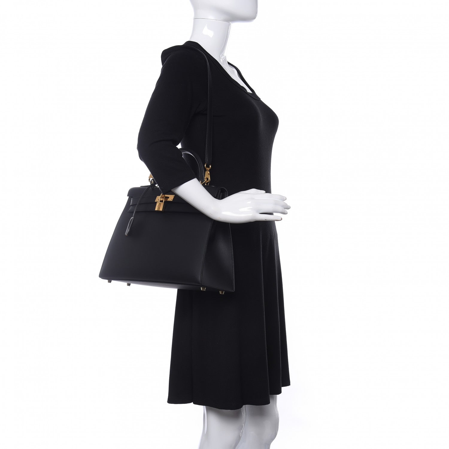 Hermes Sombrero Kelly Sellier 32 Black 2 of 11